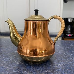 Vintage copper tea pot